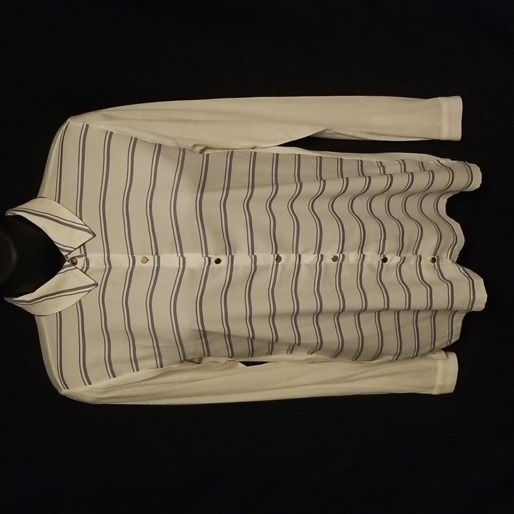 Ann Taylor Button Front Collared Long Sleeve Blou… - image 1